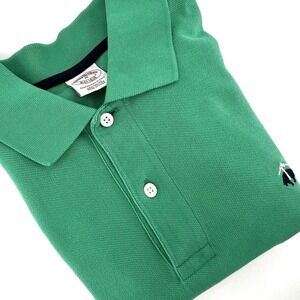Brooks Brothers Performance Golf Polo Shirt Original‎ Fit Cotton Mens M Green